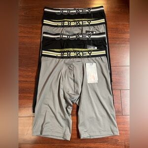 4 Jockey Breathable Mesh Mens Medium Quad Short Brief 11” Inseam Stability Pouch